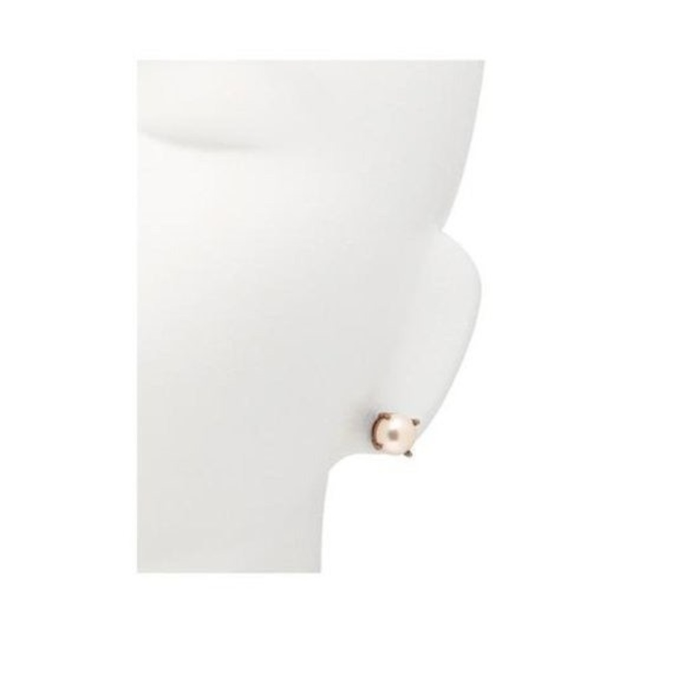 Authentic New Kate Spade Rose Gold Pearl Earrings - Picture 4 of 7